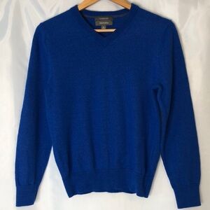 MERONA Mens Merino Wool Pullover Cobalt Blue Sweater  Size S